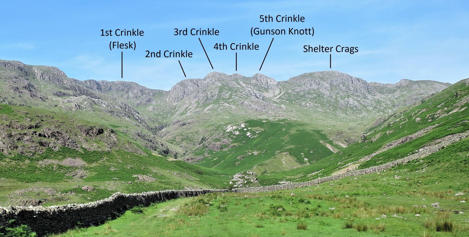 Route 30 Crinkle Crags via Crinkle Gill Lakeland Routes
